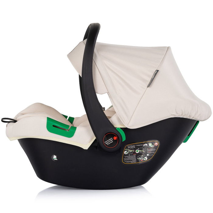 Carucior Chipolino Euphoria 3 in 1, de la nastere pana la 22 kg, include scoica auto i-size, cadru usor, pliere usoara, husa de picioare si geanta incluse, Cashmere [18]