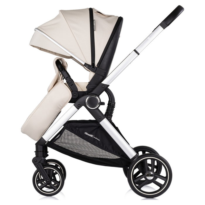 Carucior Chipolino Euphoria 3 in 1, de la nastere pana la 22 kg, include scoica auto i-size, cadru usor, pliere usoara, husa de picioare si geanta incluse, Cashmere [9]