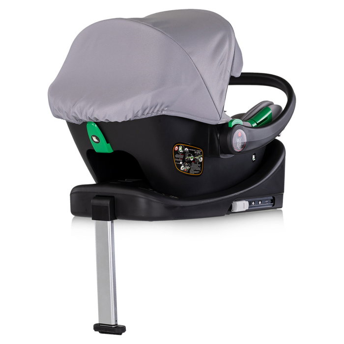 Carucior Chipolino Euphoria 3 in 1, de la nastere pana la 22 kg, include scoica auto i-size, cadru usor, pliere usoara, husa de picioare si geanta incluse, Platinum [20]