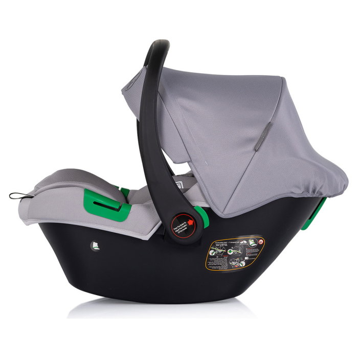 Carucior Chipolino Euphoria 3 in 1, de la nastere pana la 22 kg, include scoica auto i-size, cadru usor, pliere usoara, husa de picioare si geanta incluse, Platinum [18]