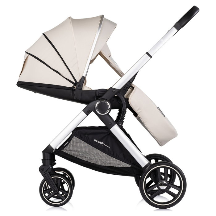 Carucior Chipolino Euphoria 3 in 1, de la nastere pana la 22 kg, include scoica auto i-size, cadru usor, pliere usoara, husa de picioare si geanta incluse, Cashmere [11]