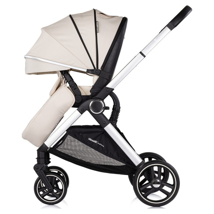 Carucior Chipolino Euphoria 3 in 1, de la nastere pana la 22 kg, include scoica auto i-size, cadru usor, pliere usoara, husa de picioare si geanta incluse, Cashmere [10]