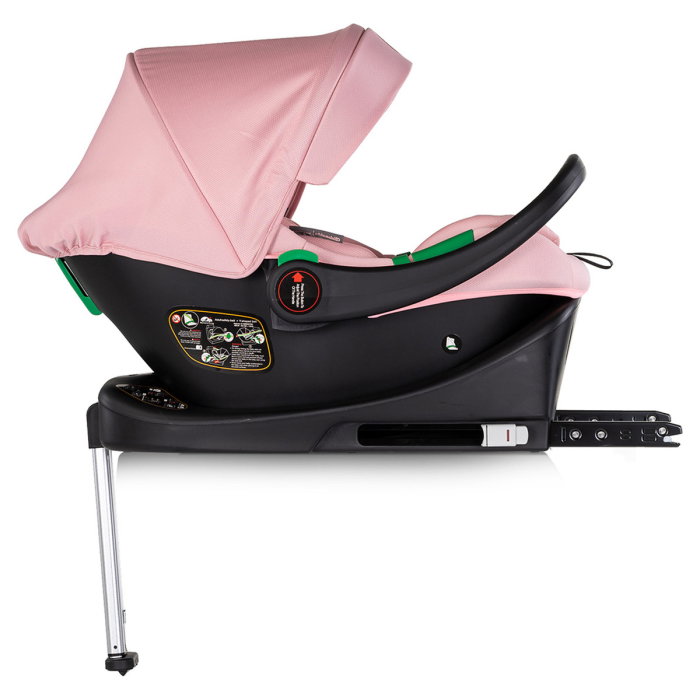 Carucior Chipolino Euphoria 3 in 1, de la nastere pana la 22 kg, include scoica auto i-size, cadru usor, pliere usoara, husa de picioare si geanta incluse, Powder pink [33]
