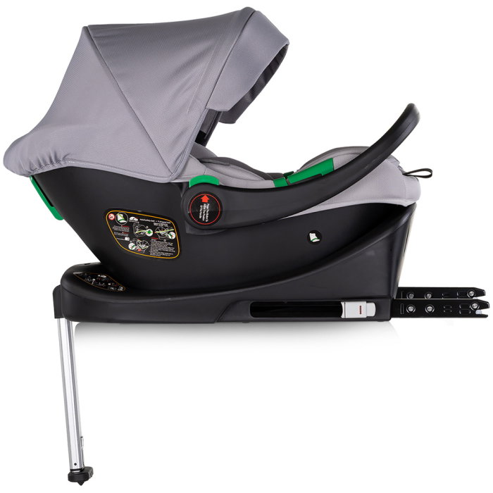 Carucior Chipolino Euphoria 3 in 1, de la nastere pana la 22 kg, include scoica auto i-size, cadru usor, pliere usoara, husa de picioare si geanta incluse, Platinum [21]