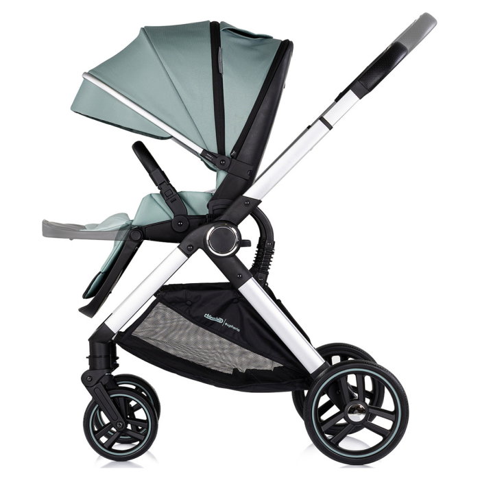 Carucior Chipolino Euphoria 3 in 1, de la nastere pana la 22 kg, include scoica auto i-size, cadru usor, pliere usoara, husa de picioare si geanta incluse, Matcha [8]