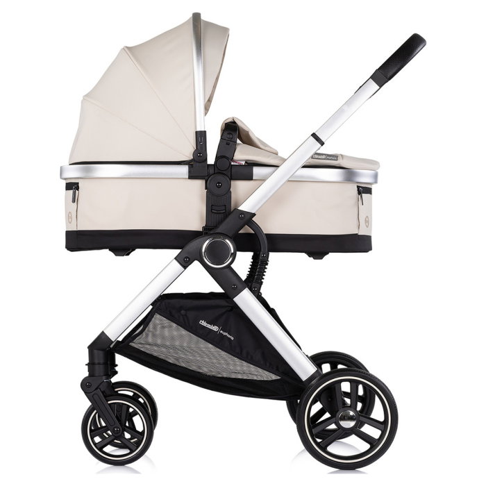 Carucior Chipolino Euphoria 3 in 1, de la nastere pana la 22 kg, include scoica auto i-size, cadru usor, pliere usoara, husa de picioare si geanta incluse, Cashmere [4]