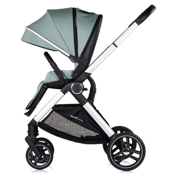 Carucior Chipolino Euphoria 3 in 1, de la nastere pana la 22 kg, include scoica auto i-size, cadru usor, pliere usoara, husa de picioare si geanta incluse, Matcha [7]