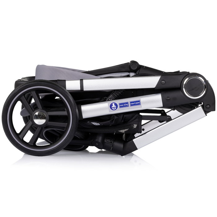 Carucior Chipolino Euphoria 3 in 1, de la nastere pana la 22 kg, include scoica auto i-size, cadru usor, pliere usoara, husa de picioare si geanta incluse, Platinum [14]
