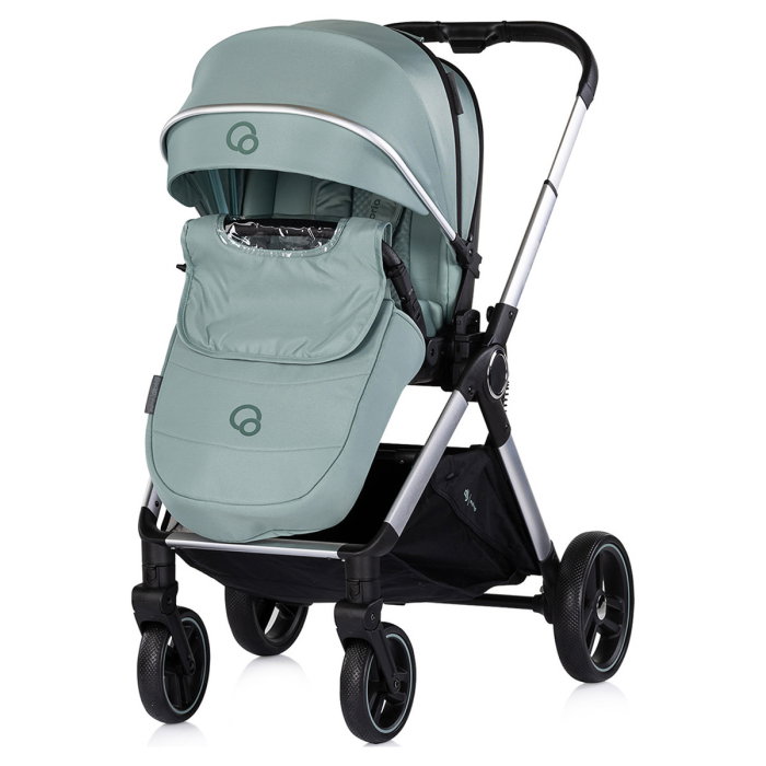 Carucior Chipolino Euphoria 3 in 1, de la nastere pana la 22 kg, include scoica auto i-size, cadru usor, pliere usoara, husa de picioare si geanta incluse, Matcha [6]