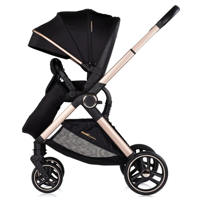 Carucior Chipolino Euphoria 3 in 1, de la nastere pana la 22 kg, include scoica auto i-size, cadru usor, pliere usoara, husa de picioare si geanta incluse, Noir [9]