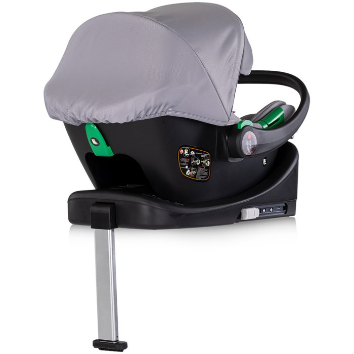 Carucior Chipolino Euphoria 3 in 1, de la nastere pana la 22 kg, include scoica auto i-size, cadru usor, pliere usoara, husa de picioare si geanta incluse, Platinum [20]