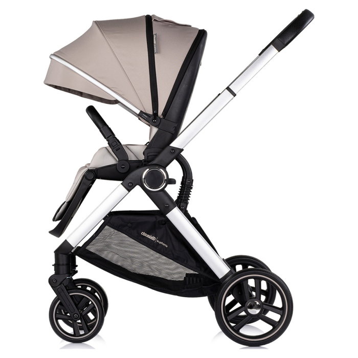 Carucior Chipolino Euphoria 3 in 1, de la nastere pana la 22 kg, include scoica auto i-size, cadru usor, pliere usoara, husa de picioare si geanta incluse, Latte [7]