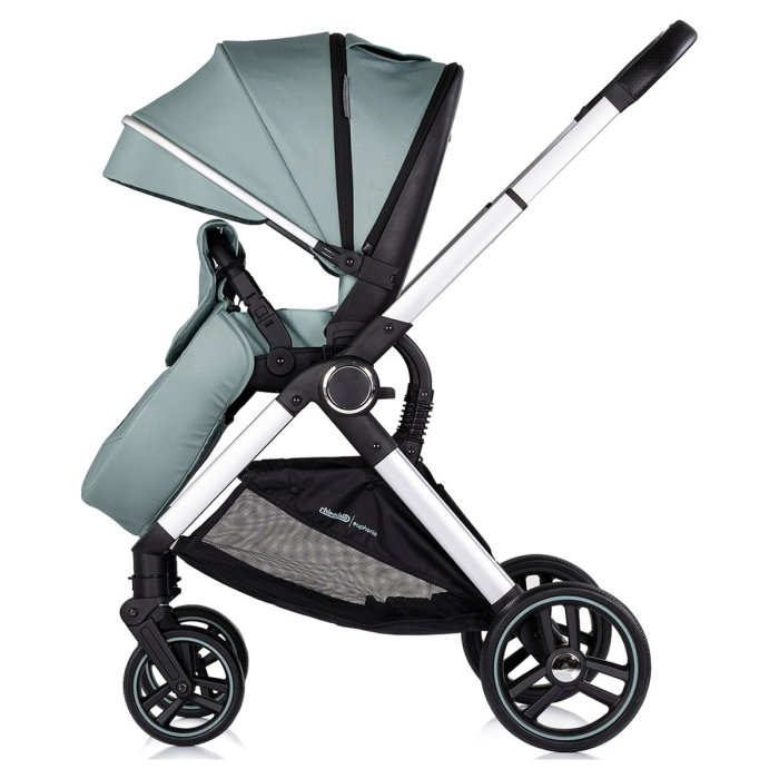 Carucior Chipolino Euphoria 3 in 1, de la nastere pana la 22 kg, include scoica auto i-size, cadru usor, pliere usoara, husa de picioare si geanta incluse, Matcha [9]