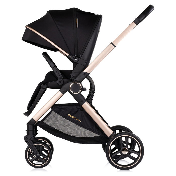 Carucior Chipolino Euphoria 3 in 1, de la nastere pana la 22 kg, include scoica auto i-size, cadru usor, pliere usoara, husa de picioare si geanta incluse, Noir [7]