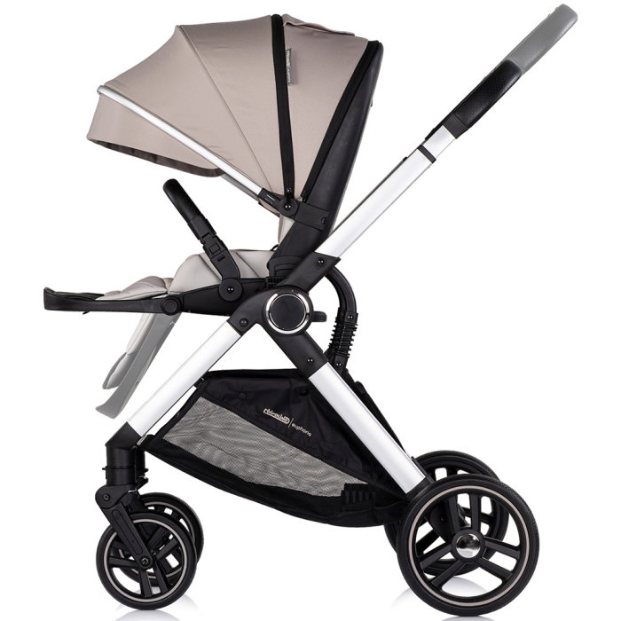 Carucior Chipolino Euphoria 3 in 1, de la nastere pana la 22 kg, include scoica auto i-size, cadru usor, pliere usoara, husa de picioare si geanta incluse, Latte [8]
