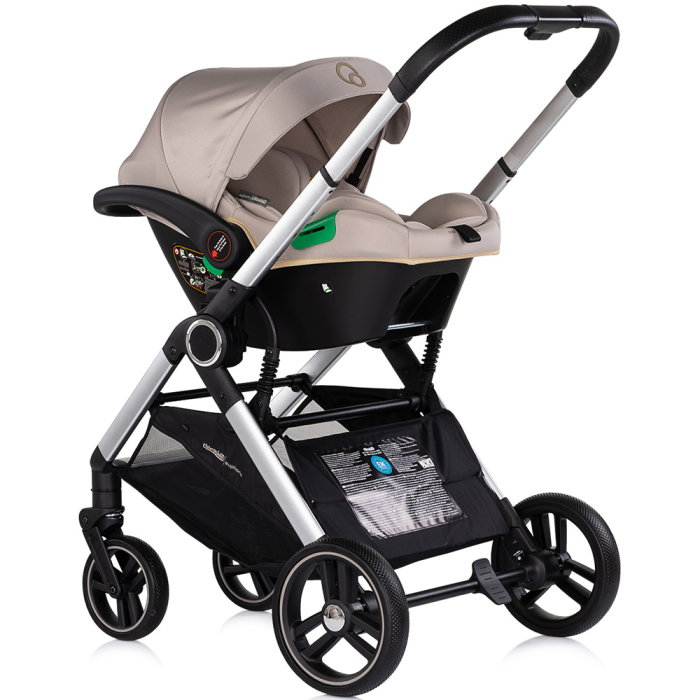 Carucior Chipolino Euphoria 3 in 1, de la nastere pana la 22 kg, include scoica auto i-size, cadru usor, pliere usoara, husa de picioare si geanta incluse, Latte [13]