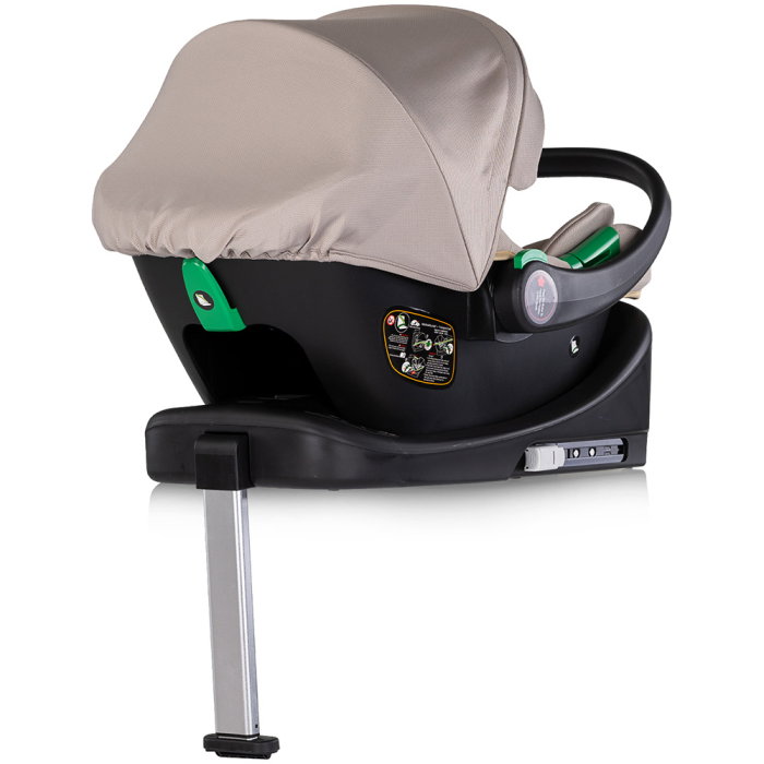 Carucior Chipolino Euphoria 3 in 1, de la nastere pana la 22 kg, include scoica auto i-size, cadru usor, pliere usoara, husa de picioare si geanta incluse, Latte [20]