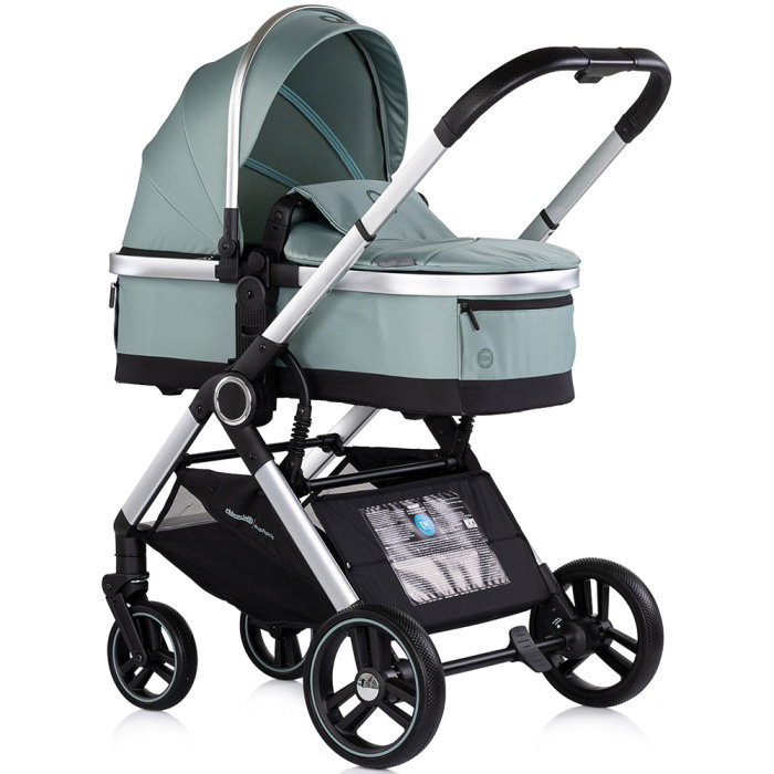 Carucior Chipolino Euphoria 3 in 1, de la nastere pana la 22 kg, include scoica auto i-size, cadru usor, pliere usoara, husa de picioare si geanta incluse, Matcha [2]