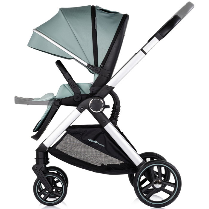 Carucior Chipolino Euphoria 3 in 1, de la nastere pana la 22 kg, include scoica auto i-size, cadru usor, pliere usoara, husa de picioare si geanta incluse, Matcha [8]