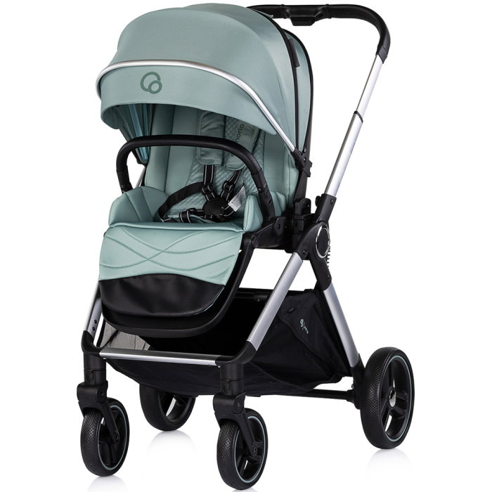 Carucior Chipolino Euphoria 3 in 1, de la nastere pana la 22 kg, include scoica auto i-size, cadru usor, pliere usoara, husa de picioare si geanta incluse, Matcha [5]