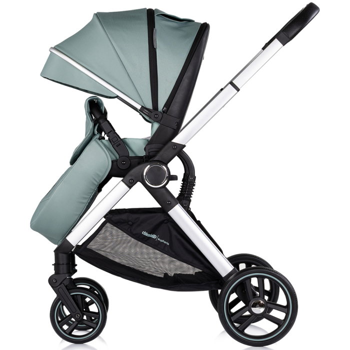 Carucior Chipolino Euphoria 3 in 1, de la nastere pana la 22 kg, include scoica auto i-size, cadru usor, pliere usoara, husa de picioare si geanta incluse, Matcha [9]