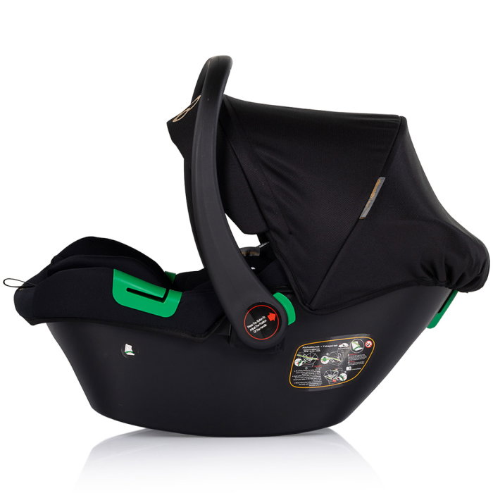 Carucior Chipolino Euphoria 3 in 1, de la nastere pana la 22 kg, include scoica auto i-size, cadru usor, pliere usoara, husa de picioare si geanta incluse, Noir [18]