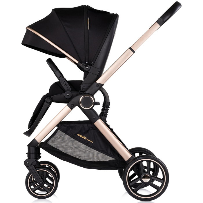 Carucior Chipolino Euphoria 3 in 1, de la nastere pana la 22 kg, include scoica auto i-size, cadru usor, pliere usoara, husa de picioare si geanta incluse, Noir [7]