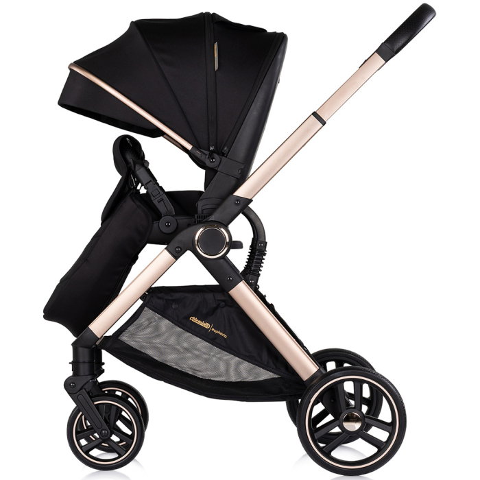 Carucior Chipolino Euphoria 3 in 1, de la nastere pana la 22 kg, include scoica auto i-size, cadru usor, pliere usoara, husa de picioare si geanta incluse, Noir [9]