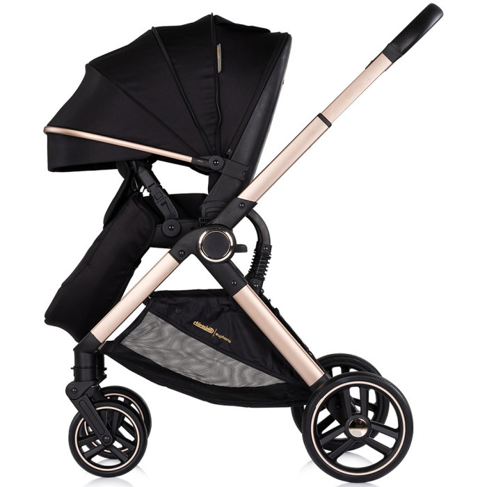 Carucior Chipolino Euphoria 3 in 1, de la nastere pana la 22 kg, include scoica auto i-size, cadru usor, pliere usoara, husa de picioare si geanta incluse, Noir [10]