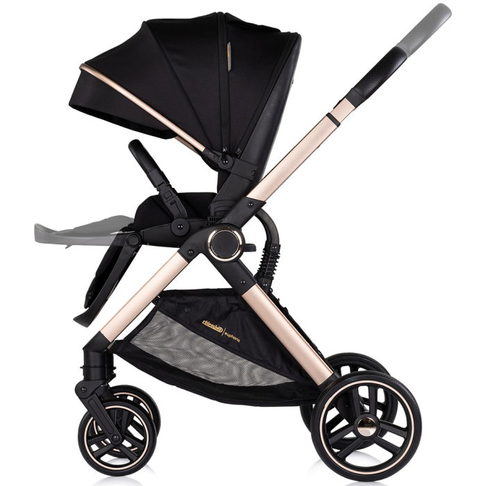 Carucior Chipolino Euphoria 3 in 1, de la nastere pana la 22 kg, include scoica auto i-size, cadru usor, pliere usoara, husa de picioare si geanta incluse, Noir [8]