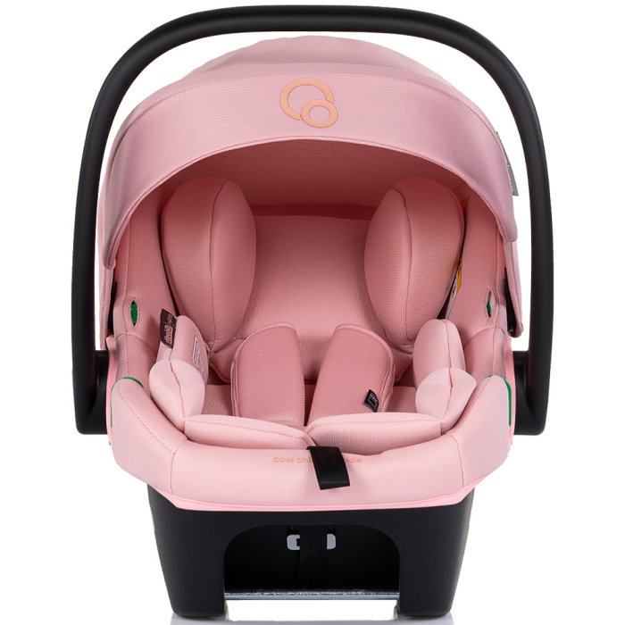 Carucior Chipolino Euphoria 3 in 1, de la nastere pana la 22 kg, include scoica auto i-size, cadru usor, pliere usoara, husa de picioare si geanta incluse, Powder pink [19]