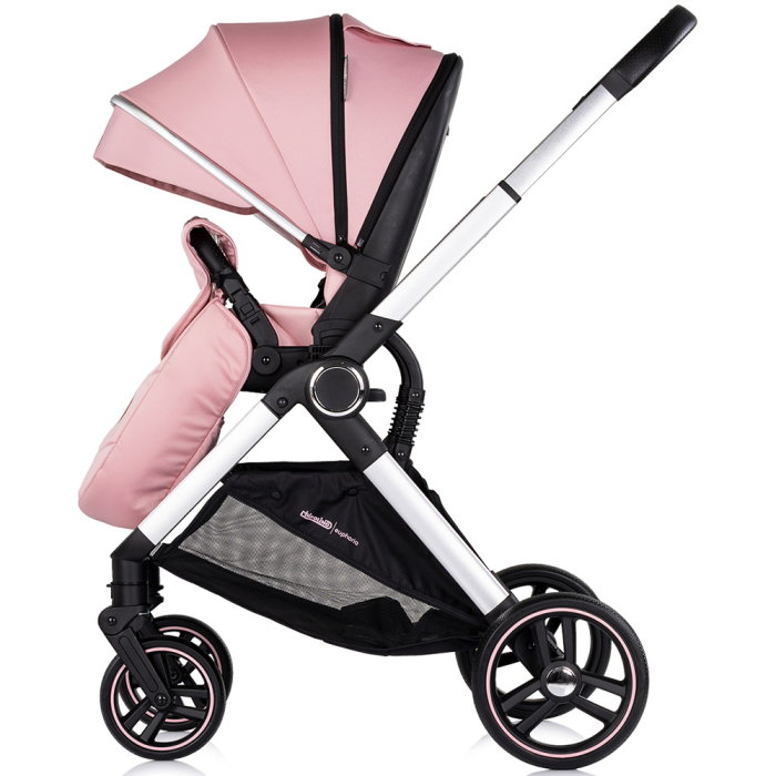 Carucior Chipolino Euphoria 3 in 1, de la nastere pana la 22 kg, include scoica auto i-size, cadru usor, pliere usoara, husa de picioare si geanta incluse, Powder pink [9]