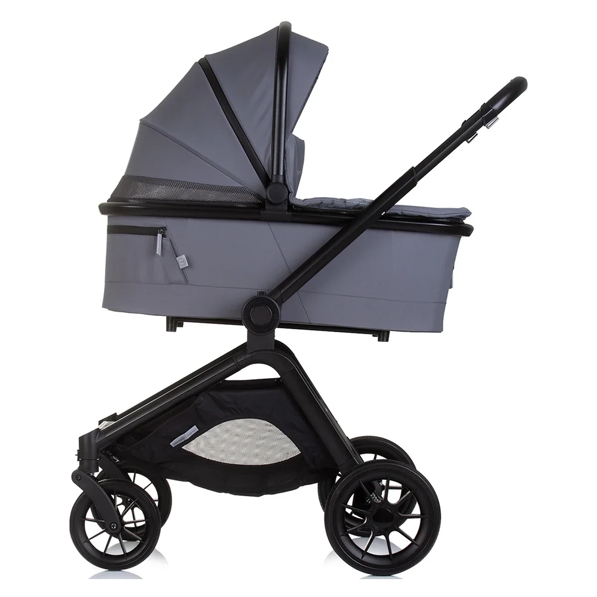 Carucior Bebe 3 in 1 Chipolino Magnum Anthracite, cu Landou, Scaun Auto i-Size, Rucsac si Husa Picioare 0 luni [3]