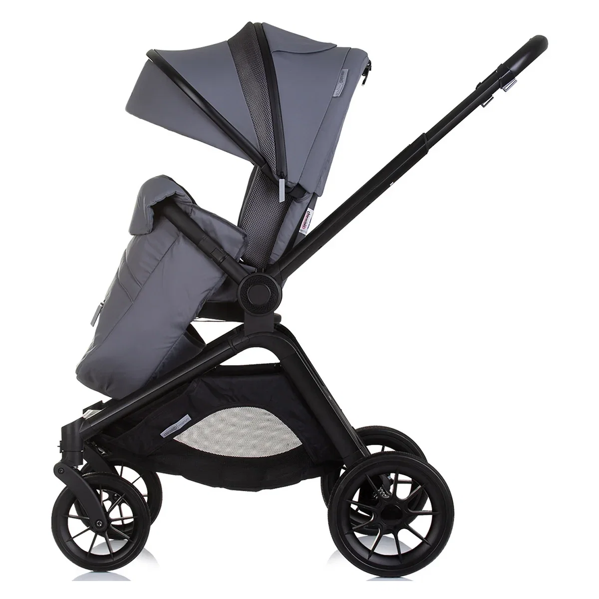 Carucior Bebe 3 in 1 Chipolino Magnum Anthracite, cu Landou, Scaun Auto i-Size, Rucsac si Husa Picioare 0 luni [10]
