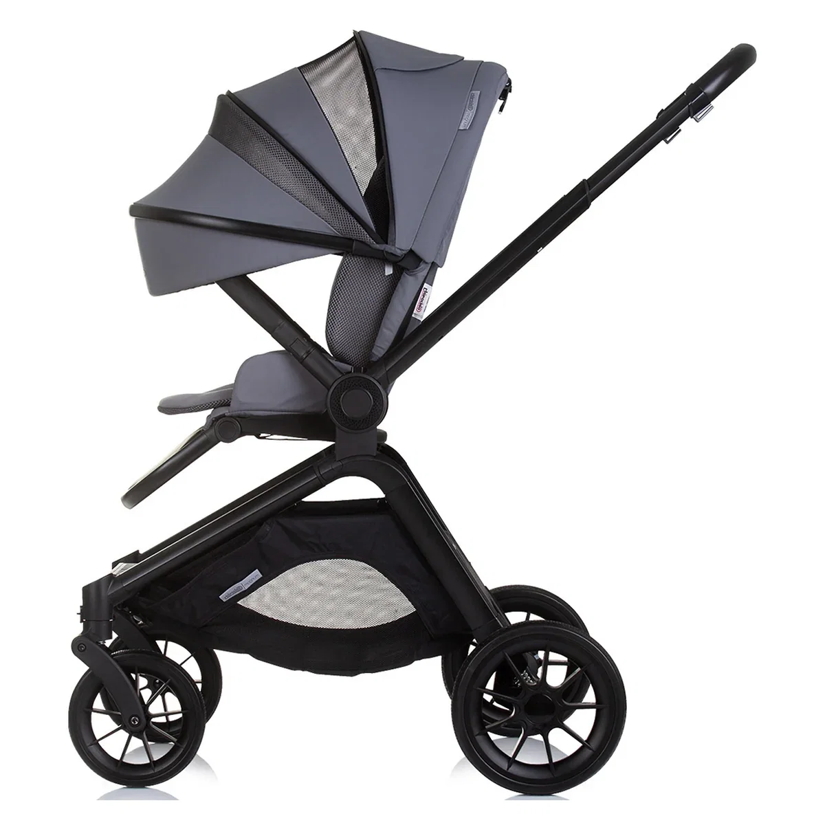 Carucior Bebe 3 in 1 Chipolino Magnum Anthracite, cu Landou, Scaun Auto i-Size, Rucsac si Husa Picioare 0 luni [9]