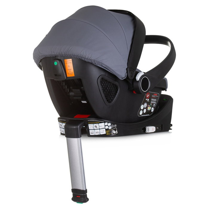 Carucior Bebe 3 in 1 Chipolino Magnum Anthracite, cu Landou, Scaun Auto i-Size, Rucsac si Husa Picioare 0 luni [21]