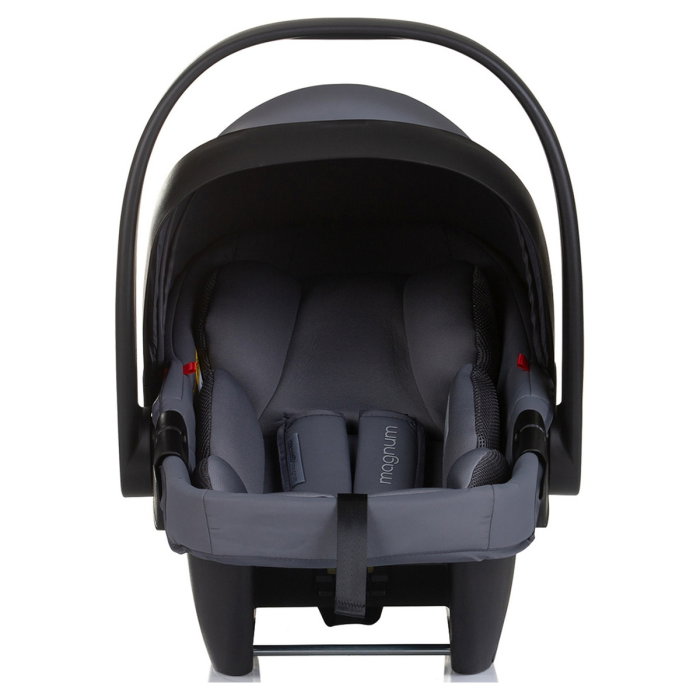 Carucior Bebe 3 in 1 Chipolino Magnum Anthracite, cu Landou, Scaun Auto i-Size, Rucsac si Husa Picioare 0 luni [20]