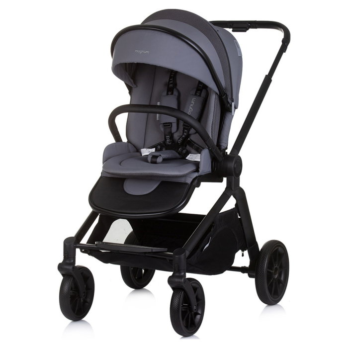 Carucior Bebe 3 in 1 Chipolino Magnum Anthracite, cu Landou, Scaun Auto i-Size, Rucsac si Husa Picioare 0 luni [5]