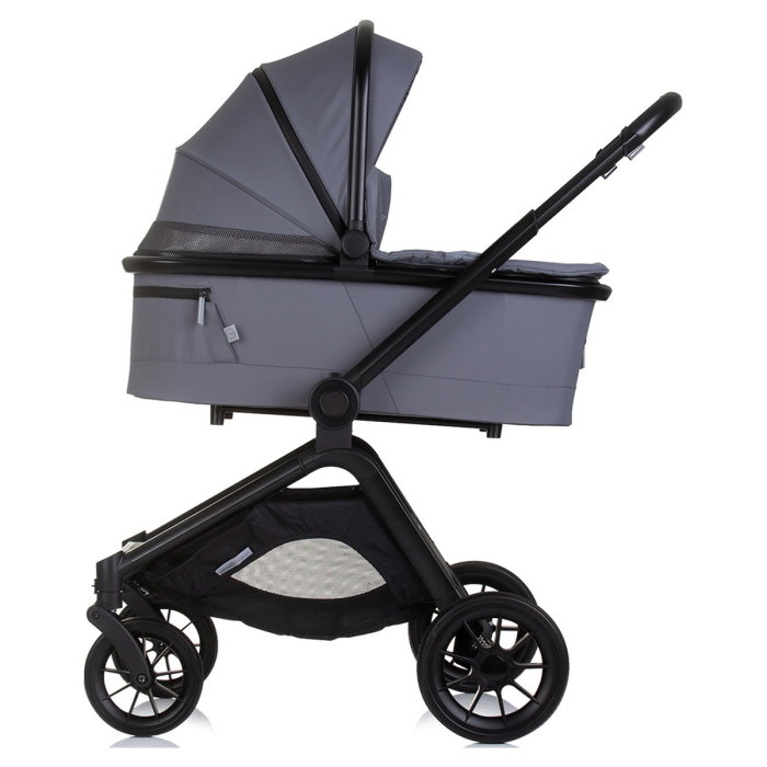 Carucior Bebe 3 in 1 Chipolino Magnum Anthracite, cu Landou, Scaun Auto i-Size, Rucsac si Husa Picioare 0 luni [3]
