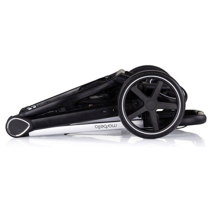 Carucior Chipolino Marbella 3 in 1, de la nastere pana la 22 kg, include scoica auto i-size, cadru usor, pliere compacta, sezut reversibil, gentuta inclusa, Pink marshmallow [12]