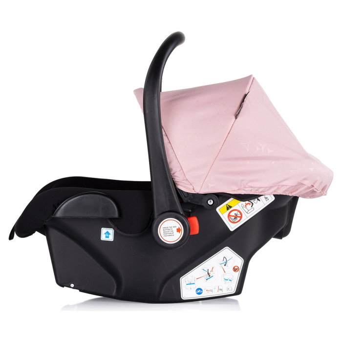 Carucior Chipolino Marbella 3 in 1, de la nastere pana la 22 kg, include scoica auto i-size, cadru usor, pliere compacta, sezut reversibil, gentuta inclusa, Pink marshmallow [17]