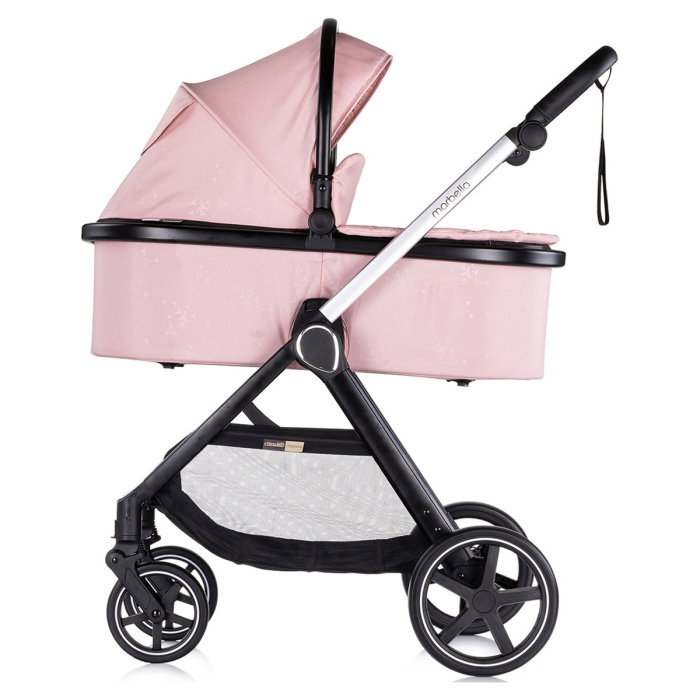 Carucior Chipolino Marbella 3 in 1, de la nastere pana la 22 kg, include scoica auto i-size, cadru usor, pliere compacta, sezut reversibil, gentuta inclusa, Pink marshmallow [3]
