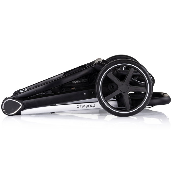 Carucior Chipolino Marbella 3 in 1, de la nastere pana la 22 kg, include scoica auto i-size, cadru usor, pliere compacta, sezut reversibil, gentuta inclusa, Pink marshmallow [12]
