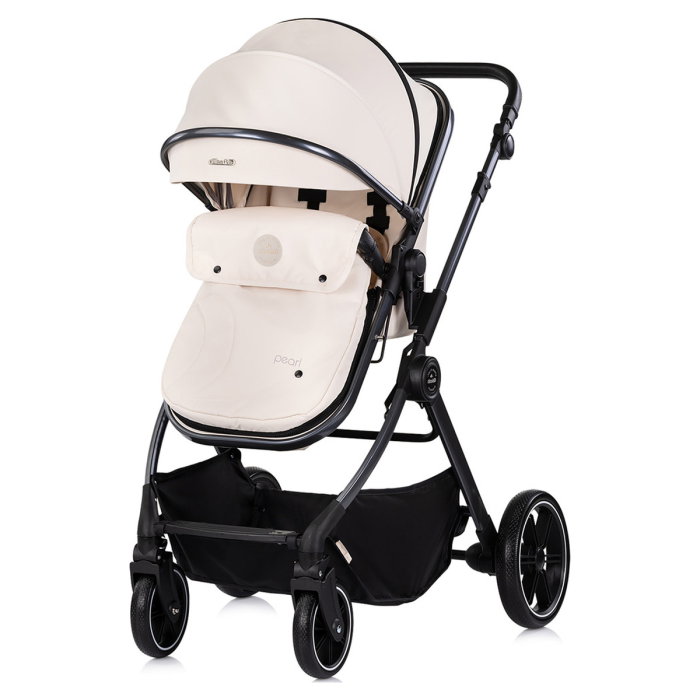 Carucior Chipolino Pearl 2 in 1, Sezut reversibil, Husa de picioare, Gentuta parinti, Pana la 22 kg, Cashmere [3]
