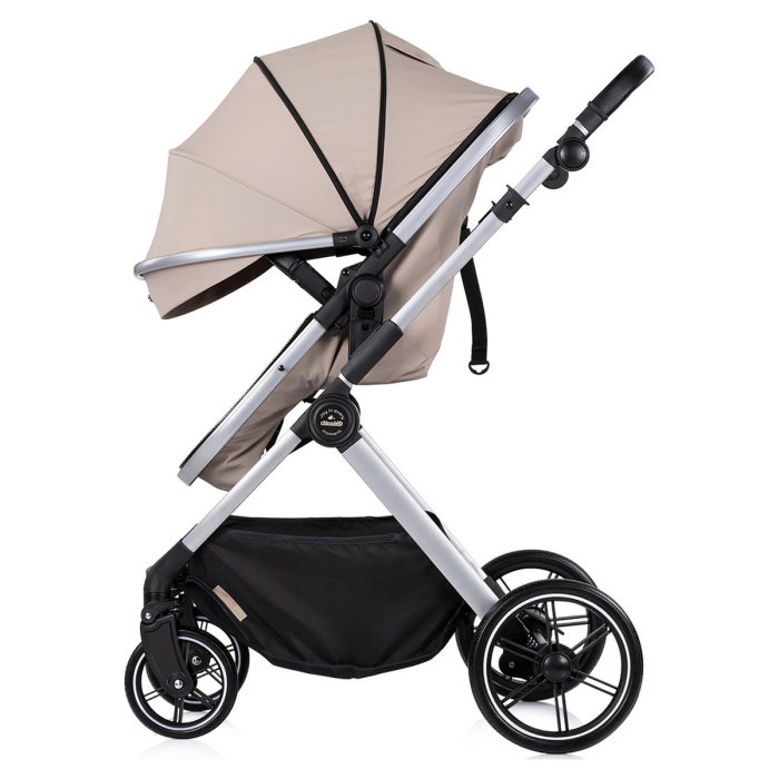 Carucior Chipolino Pearl 2 in 1, Sezut reversibil, Husa de picioare, Gentuta parinti, Pana la 22 kg, Latte [6]