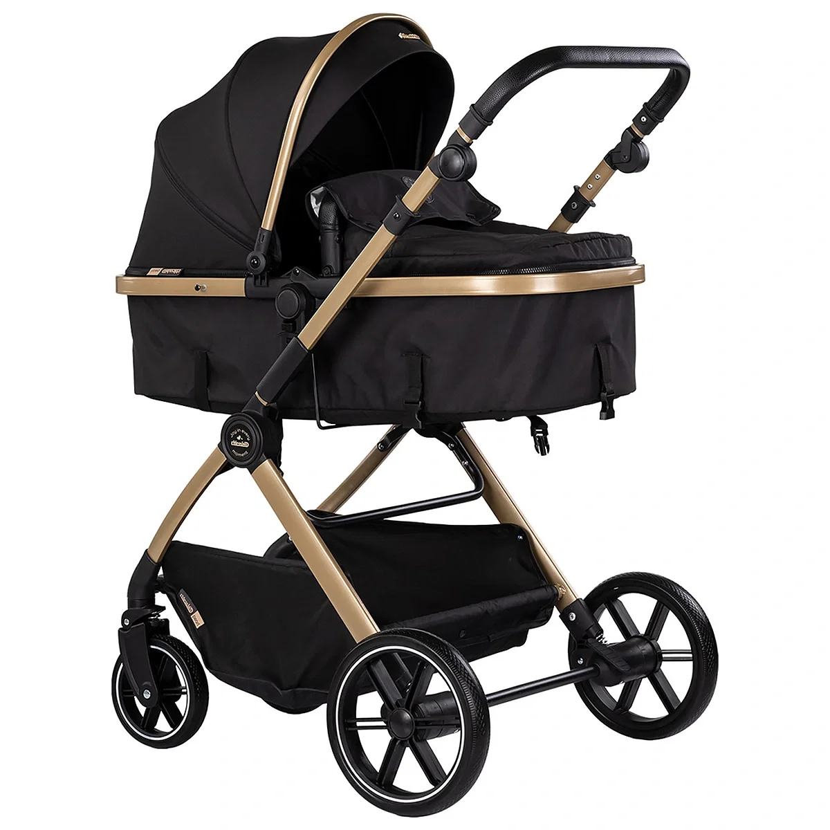 Carucior Chipolino Pearl 2 in 1, Sezut reversibil, Husa de picioare, Gentuta parinti, Pana la 22 kg, Noir [1]