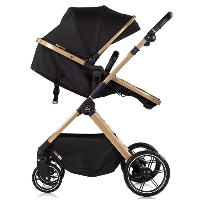 Carucior Chipolino Pearl 2 in 1, Sezut reversibil, Husa de picioare, Gentuta parinti, Pana la 22 kg, Noir [7]