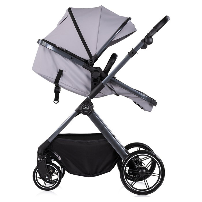 Carucior Chipolino Pearl 2 in 1, Sezut reversibil, Husa de picioare, Gentuta parinti, Pana la 22 kg, Platinum [7]