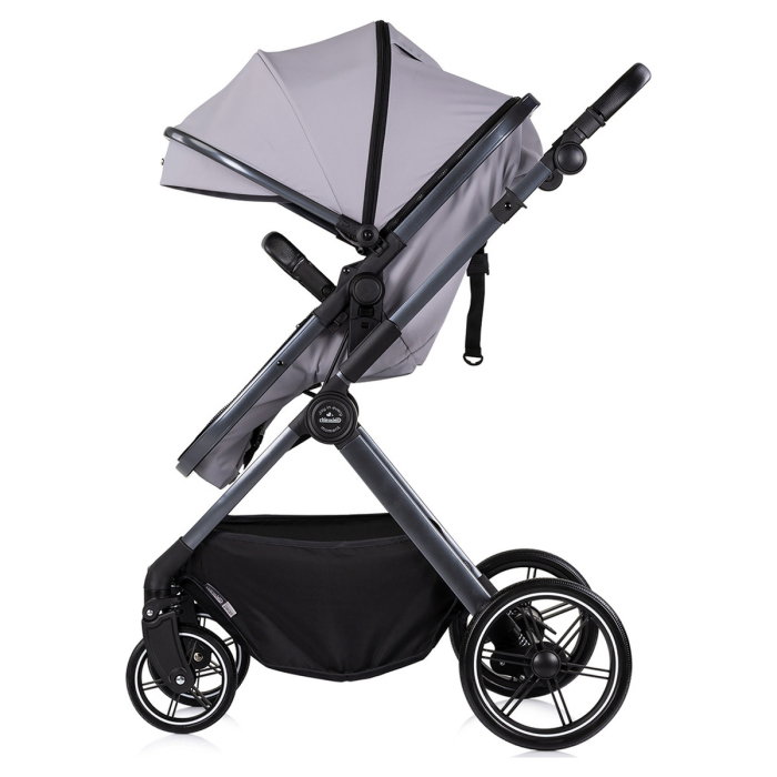 Carucior Chipolino Pearl 2 in 1, Sezut reversibil, Husa de picioare, Gentuta parinti, Pana la 22 kg, Platinum [4]