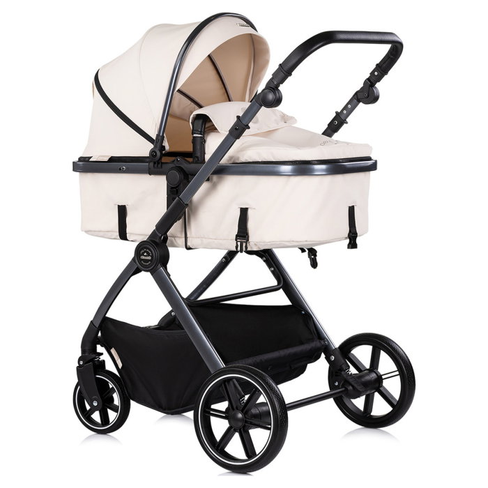 Carucior Chipolino Pearl 3 in 1, Cu scoica auto, Sezut reversibil, Husa de picioare, Gentuta parinti, Pana la 22 kg, Cashmere [2]